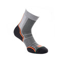 Grey-Orange - Back - 1000 Mile Mens Trail Socks (Pack of 2)