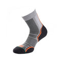 Grey-Orange - Front - 1000 Mile Mens Trail Socks (Pack of 2)