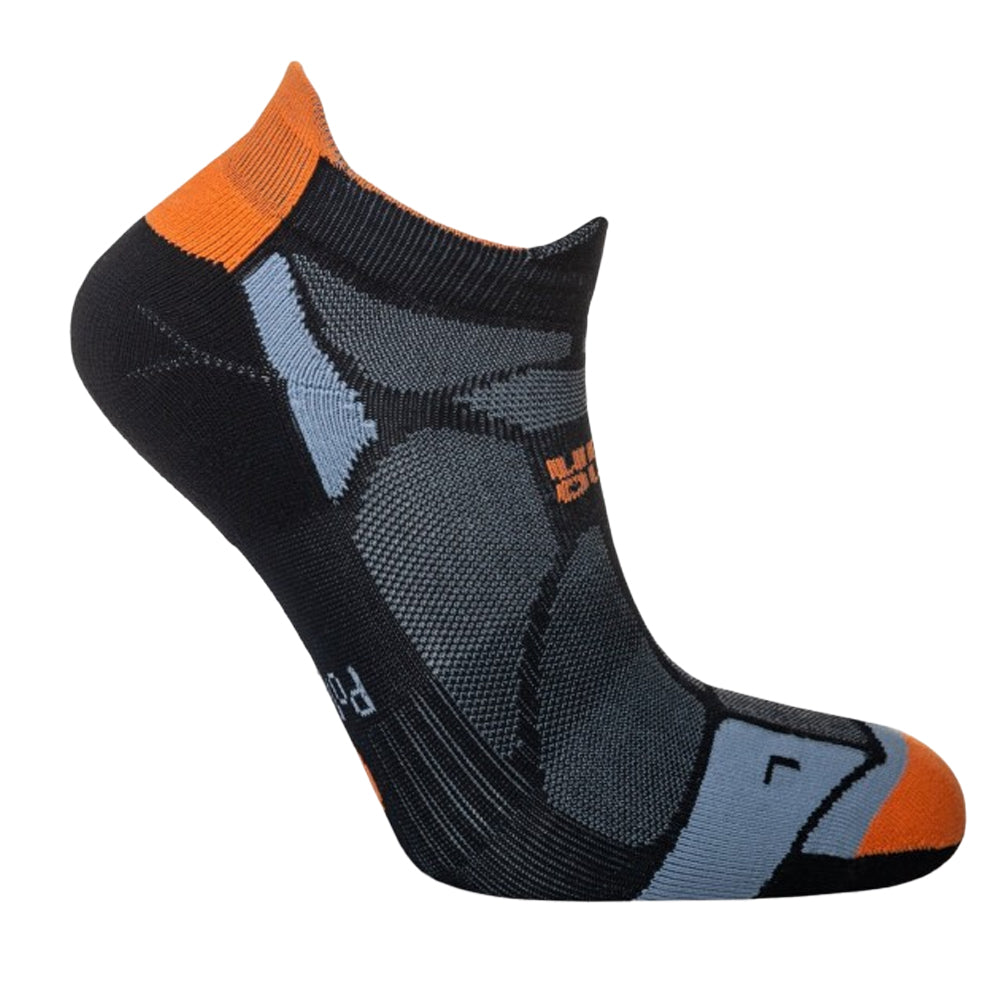 Black-Orange - Side - Hilly Unisex Adult Marathon Fresh Socks