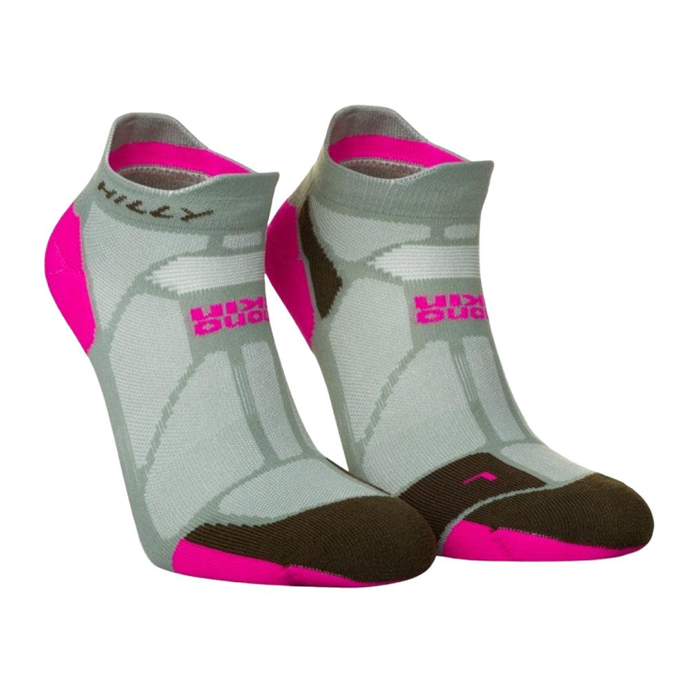 Sage-Pink - Front - Hilly Unisex Adult Marathon Fresh Socks