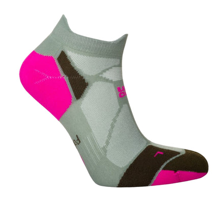 Sage-Pink - Side - Hilly Unisex Adult Marathon Fresh Socks