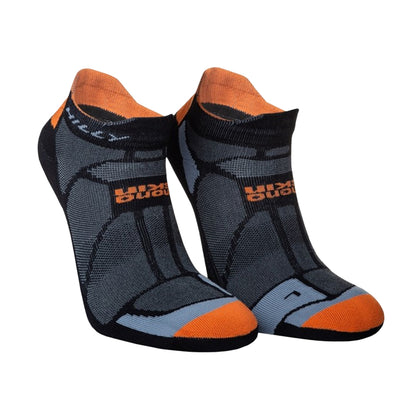 Black-Orange - Front - Hilly Unisex Adult Marathon Fresh Socks
