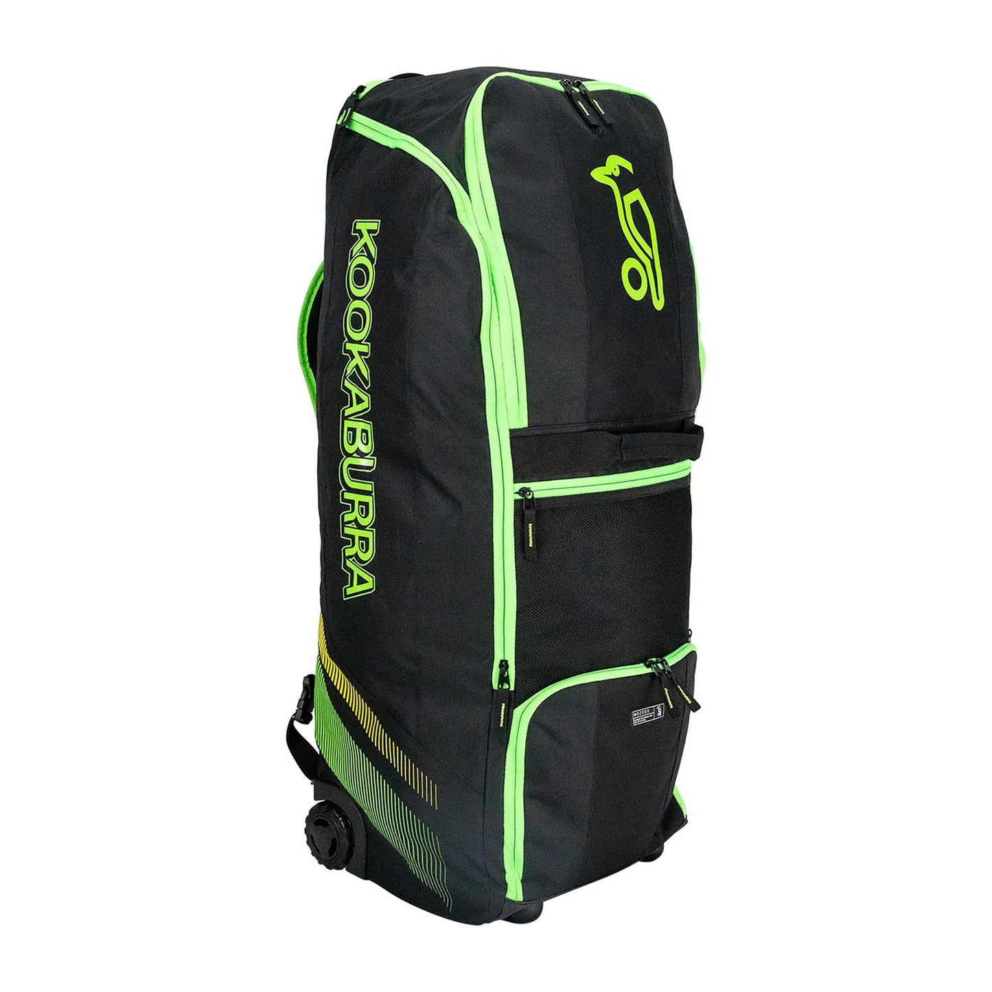Black-Green - Front - Kookaburra WD2000 Cricket Wheelie Duffle Bag