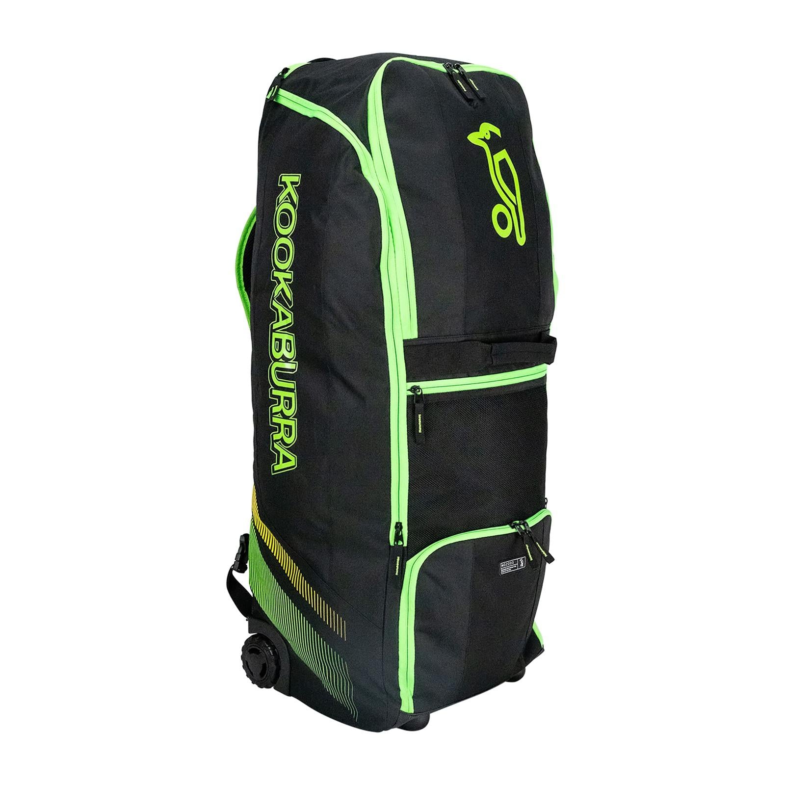 Black-Green - Front - Kookaburra WD2000 Cricket Wheelie Duffle Bag