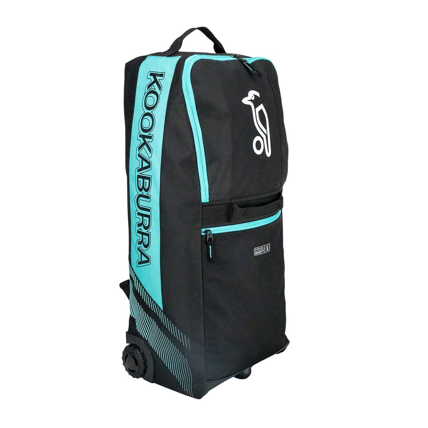 Black-Teal - Front - Kookaburra WD6000 Cricket Wheelie Duffle Bag