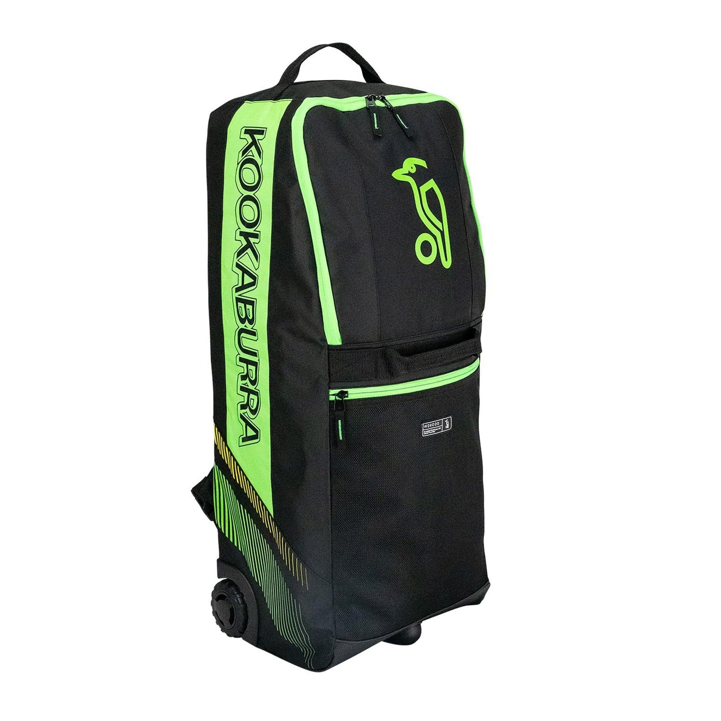 Black-Neon Green - Front - Kookaburra WD6000 Cricket Wheelie Duffle Bag