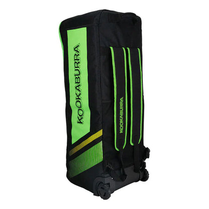 Black-Neon Green - Back - Kookaburra WD4000 Cricket Wheelie Duffle Bag
