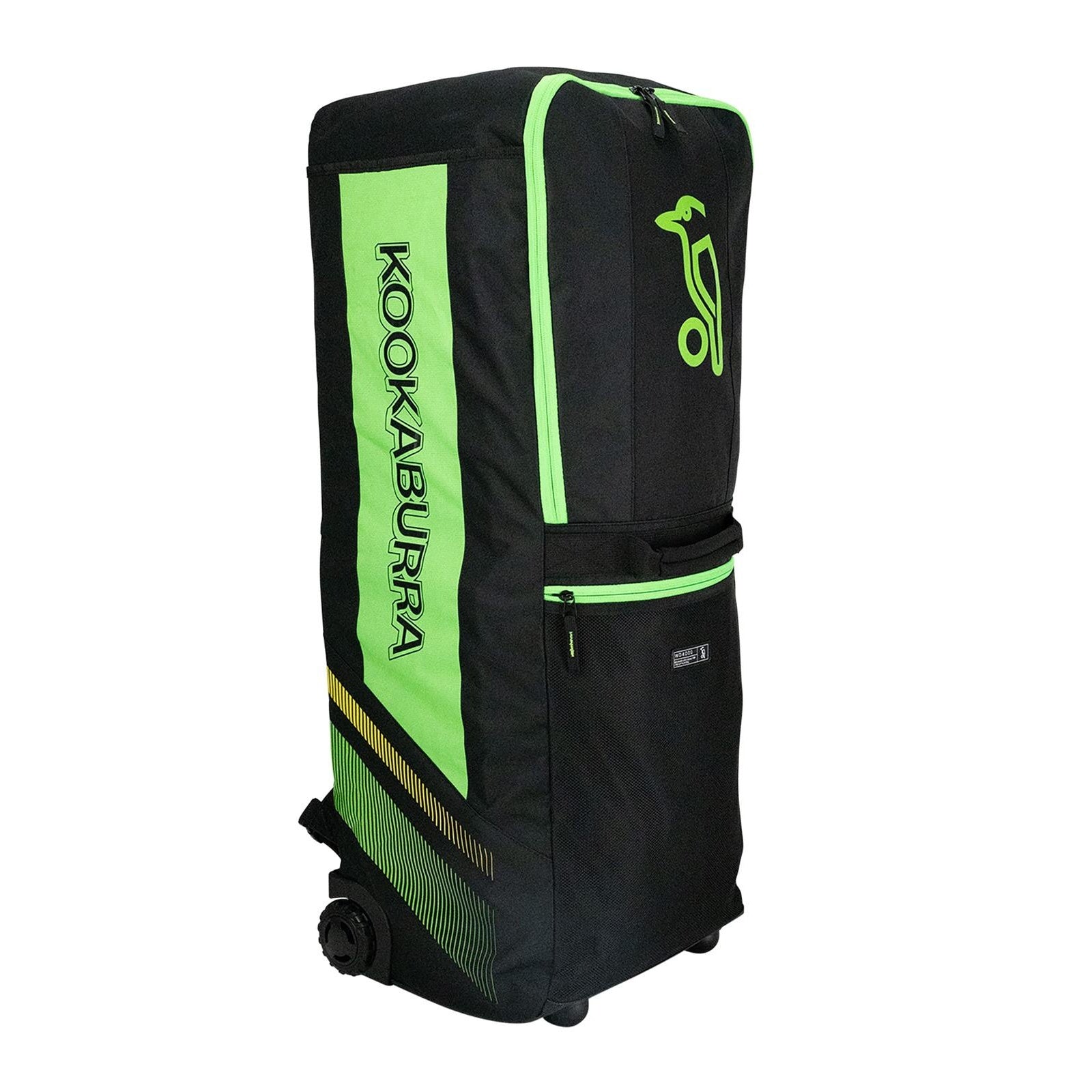Black-Neon Green - Front - Kookaburra WD4000 Cricket Wheelie Duffle Bag