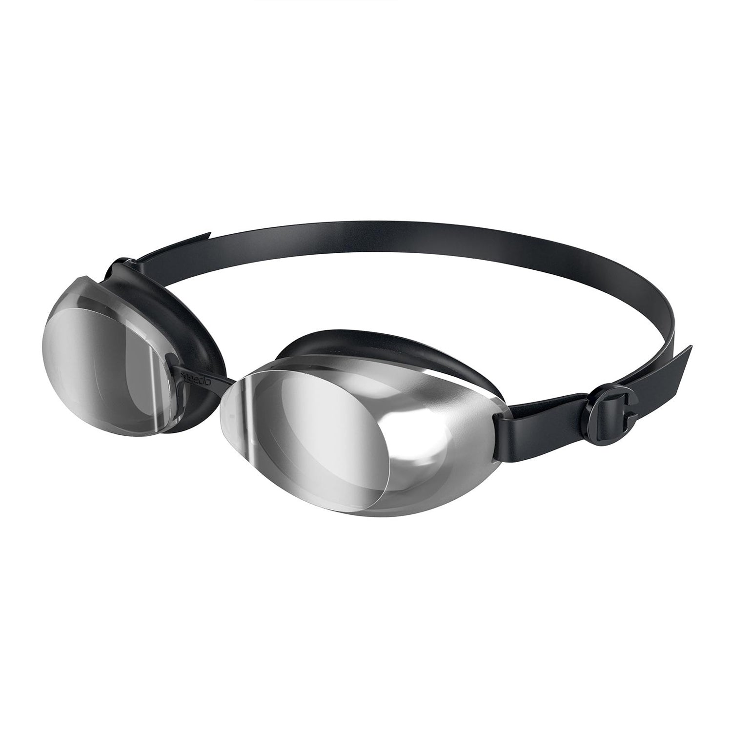 Black-Silver - Back - Speedo Unisex Adult Jet 2.0 Mirror Swimming Goggles