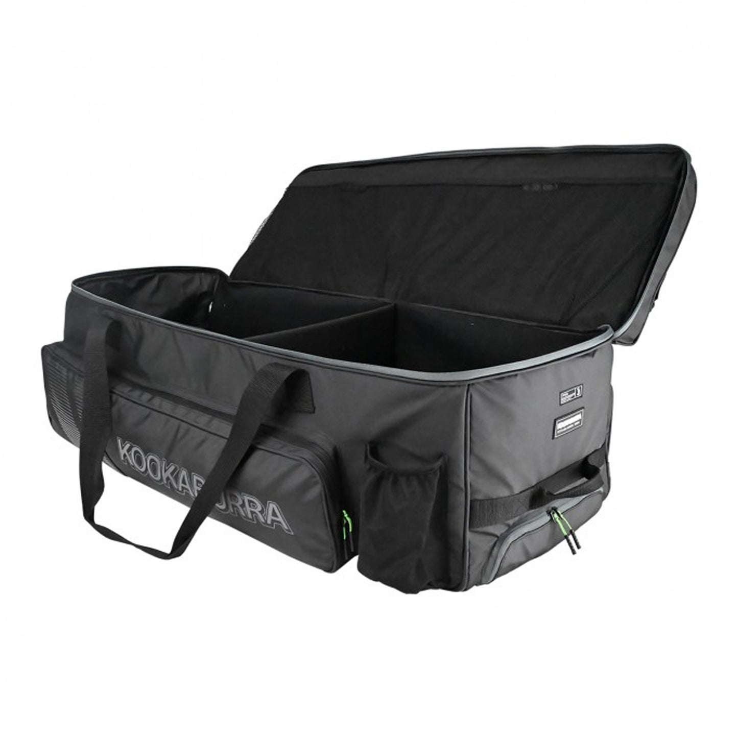 Black-Grey - Back - Kookaburra 2025 Pro Players Cricket Wheeled Duffel Bag