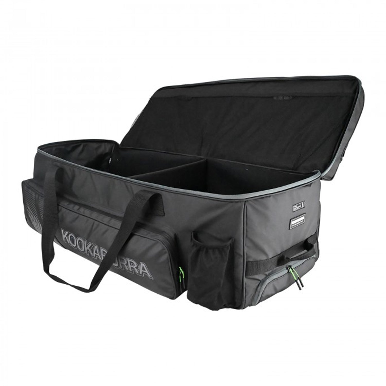 Black-Grey - Back - Kookaburra 2025 Pro Players Cricket Wheeled Duffel Bag
