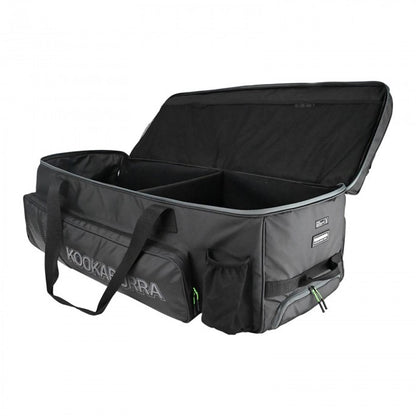 Black-Grey - Back - Kookaburra 2025 Pro Players Cricket Wheeled Duffel Bag