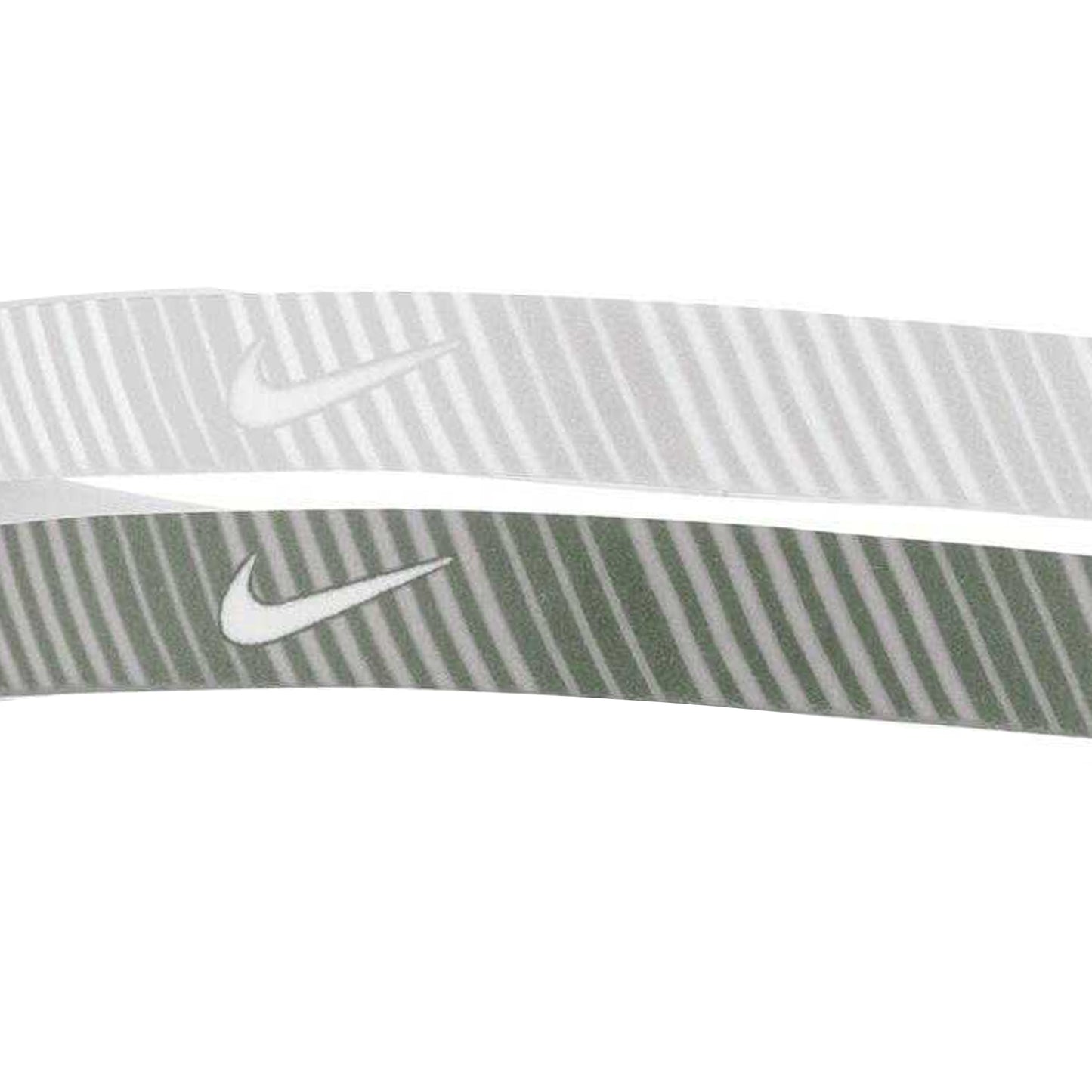White-Pink - Side - Nike Classic Printed Flexible Hairband (Pack of 6)