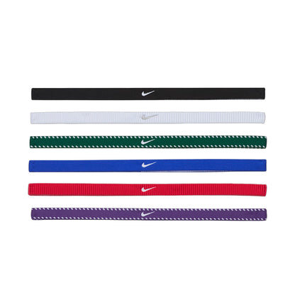 Royal Blue-Red - Back - Nike Classic Flexible Slim Hairband (Pack of 6)