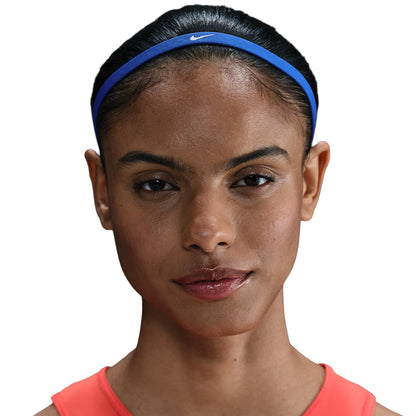 Royal Blue-Red - Side - Nike Classic Flexible Slim Hairband (Pack of 6)