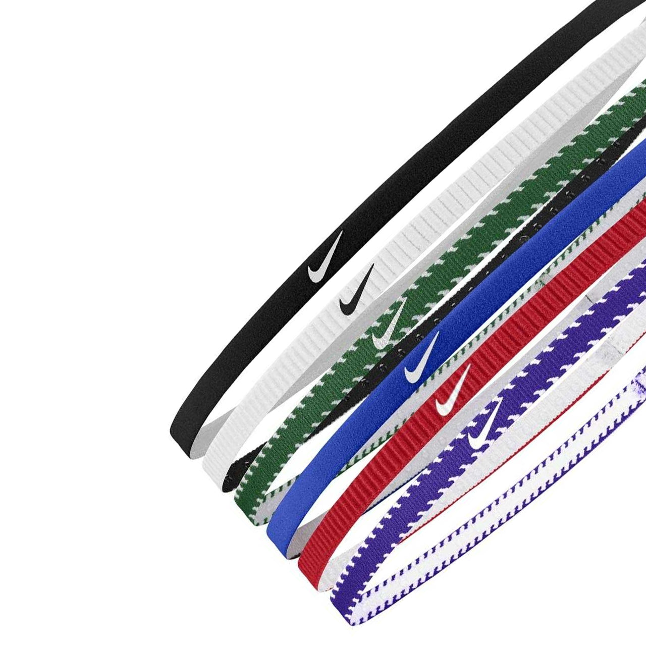 Royal Blue-Red - Lifestyle - Nike Classic Flexible Slim Hairband (Pack of 6)