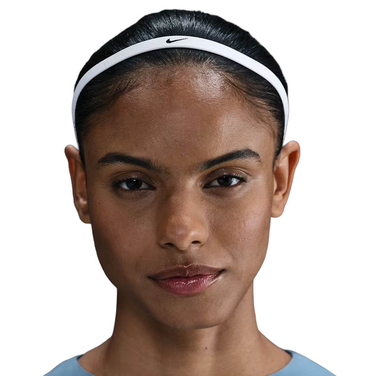 Black-White - Side - Nike Classic Flexible Slim Hairband (Pack of 6)