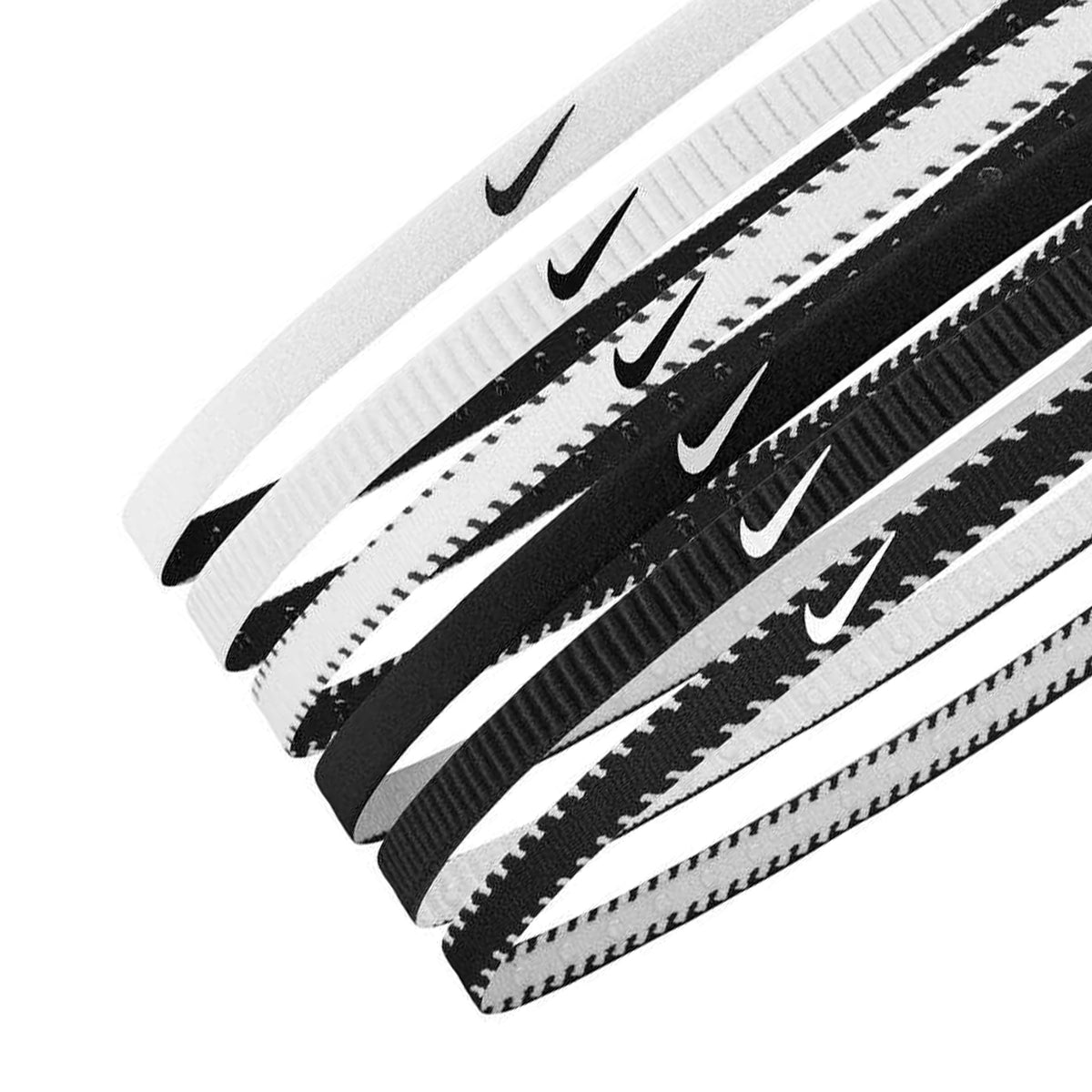 Black-White - Lifestyle - Nike Classic Flexible Slim Hairband (Pack of 6)