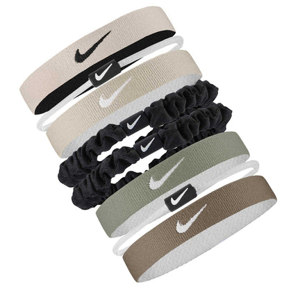 Pink-White - Back - Nike Mixed Flexible Classic Hair Tie (Pack of 8)
