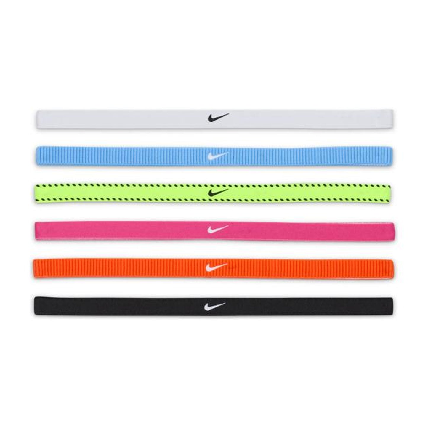 Multicoloured - Side - Nike Classic Flexible Slim Hairband (Pack of 6)