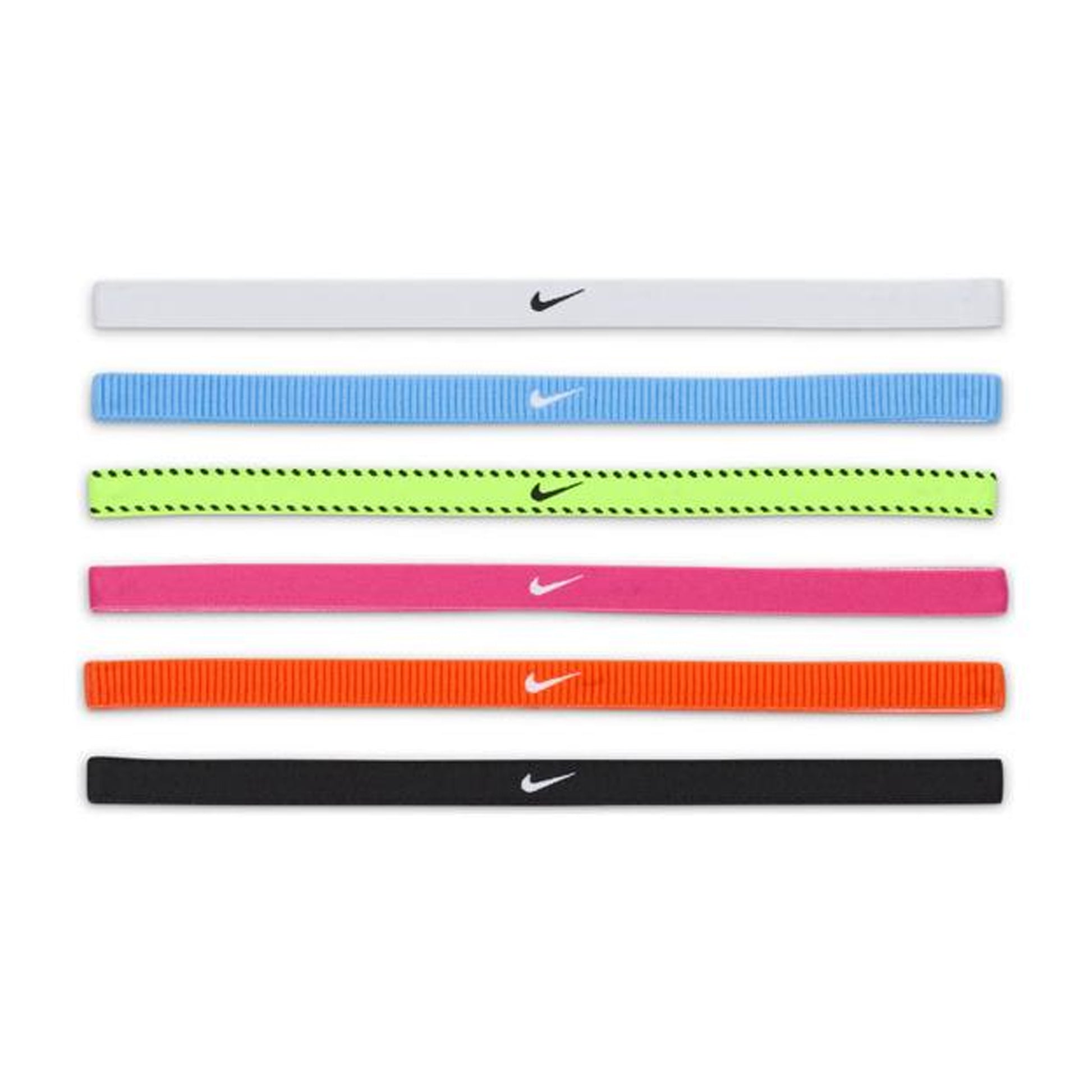 Multicoloured - Side - Nike Classic Flexible Slim Hairband (Pack of 6)