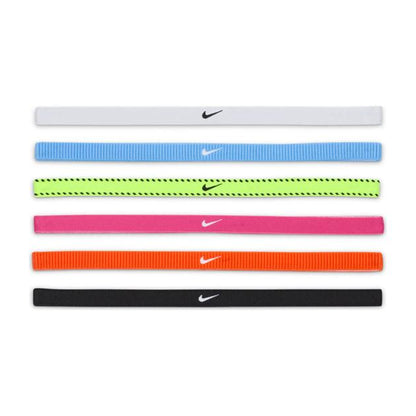 Multicoloured - Side - Nike Classic Flexible Slim Hairband (Pack of 6)
