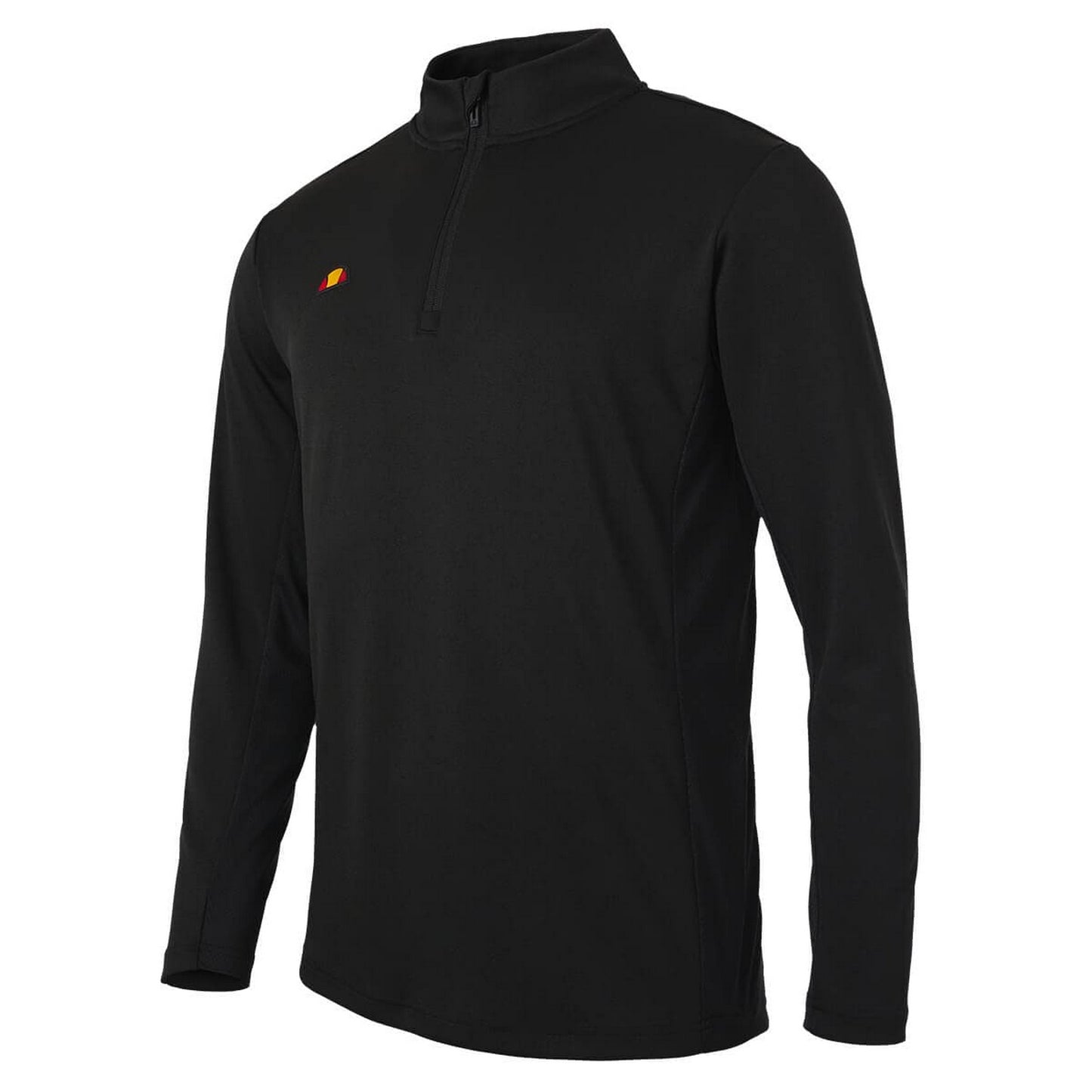 Black - Front - Ellesse Mens Rolbi Quarter Zip Top
