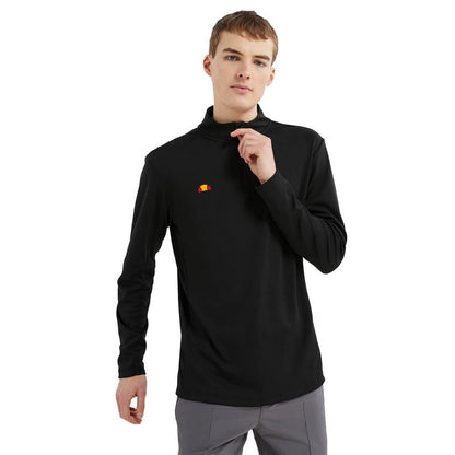 Black - Side - Ellesse Mens Rolbi Quarter Zip Top