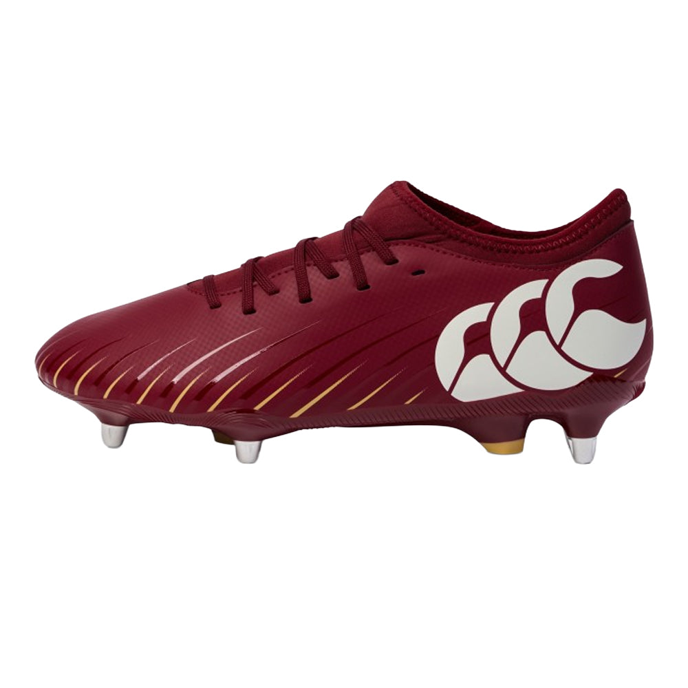 Red - Front - Canterbury Mens Falcon Team Soft Ground Rugby Boots