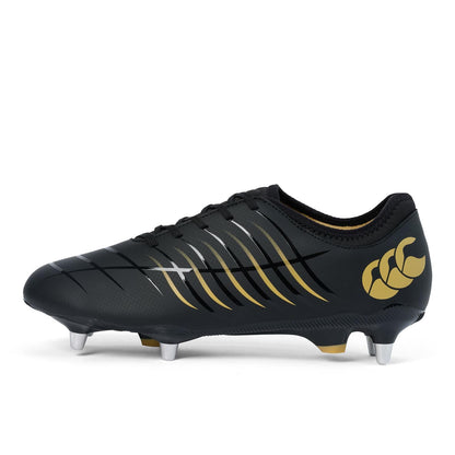 Black-Gold - Front - Canterbury Mens Phoenix 2.0 Team Soft Ground Rugby Boots