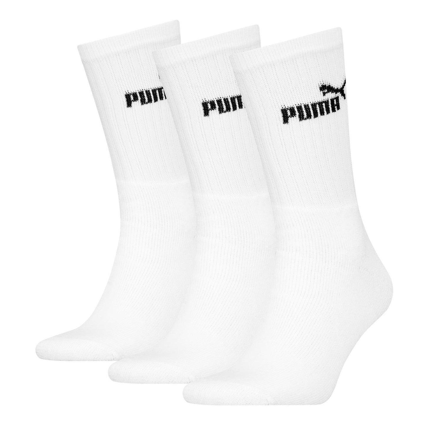 White - Front - Puma Unisex Adult Crew Socks (Pack of 3)