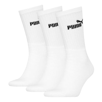 White - Front - Puma Unisex Adult Crew Socks (Pack of 3)