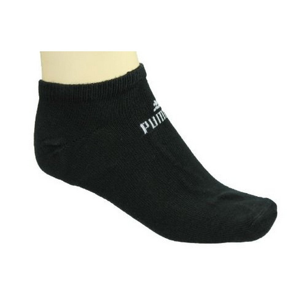 Black - Back - Puma Unisex Adult Logo Trainer Socks (Pack of 3)