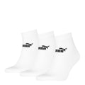 White - Front - Puma Unisex Adult Quarter Ankle Socks (Pack of 3)