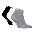 Black-White-Grey - Back - Puma Unisex Adult Quarter Ankle Socks (Pack of 3)