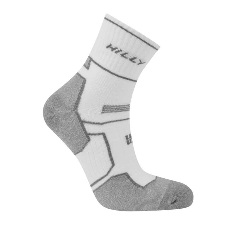 White-Grey Marl - Side - Hilly Mens Twin Skin Socks