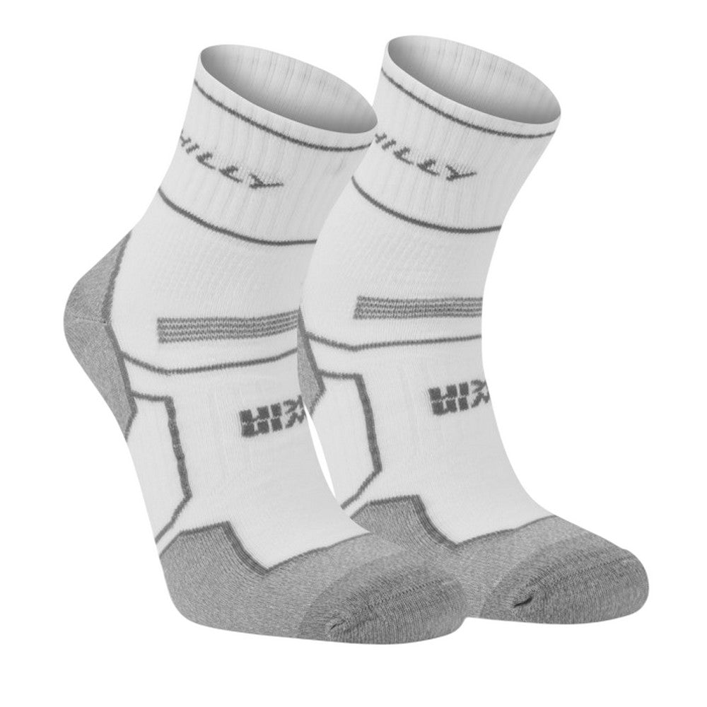White-Grey Marl - Front - Hilly Mens Twin Skin Socks