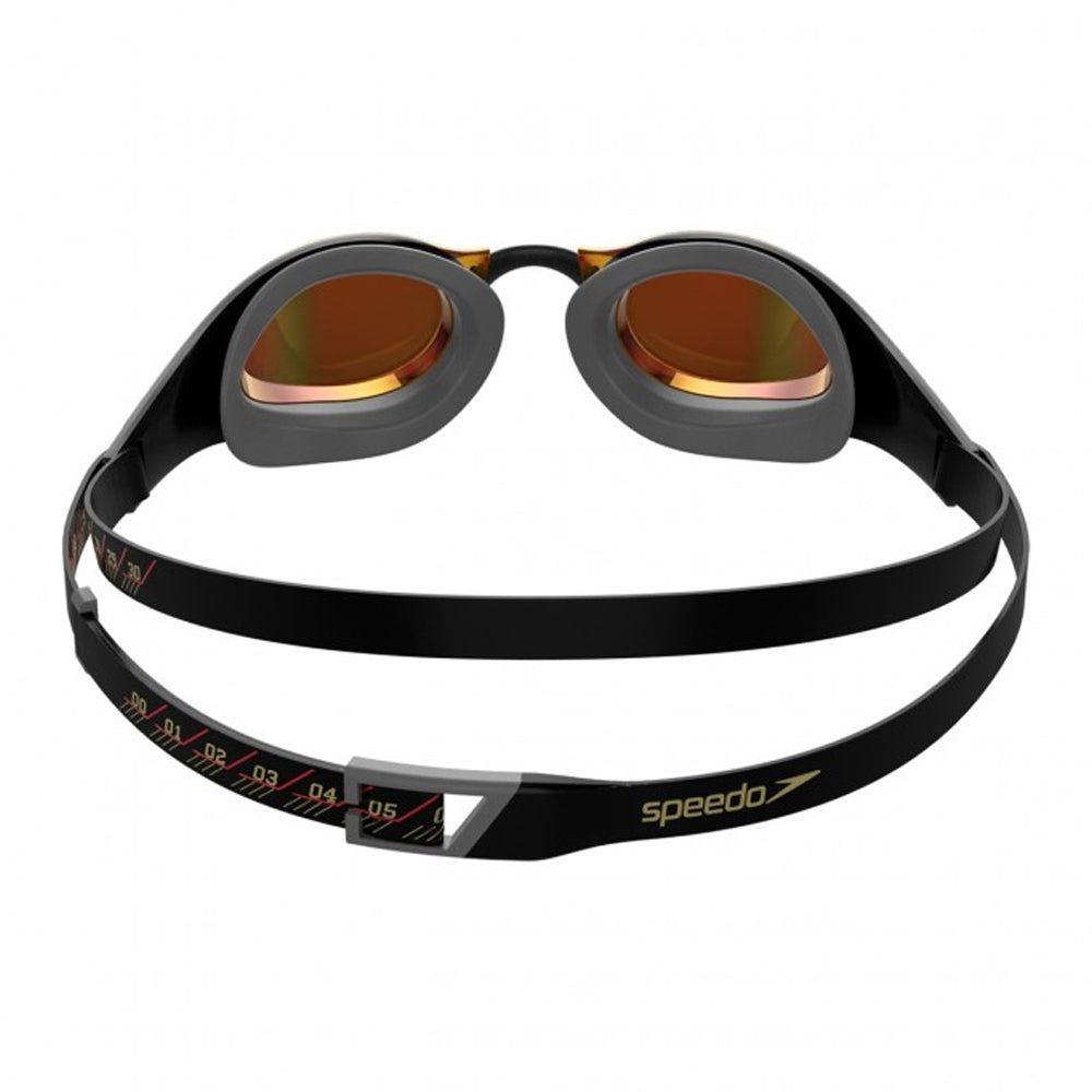 Black-Red - Back - Speedo Unisex Adult Fastskin Pure Focus Mirror Swimming Goggles