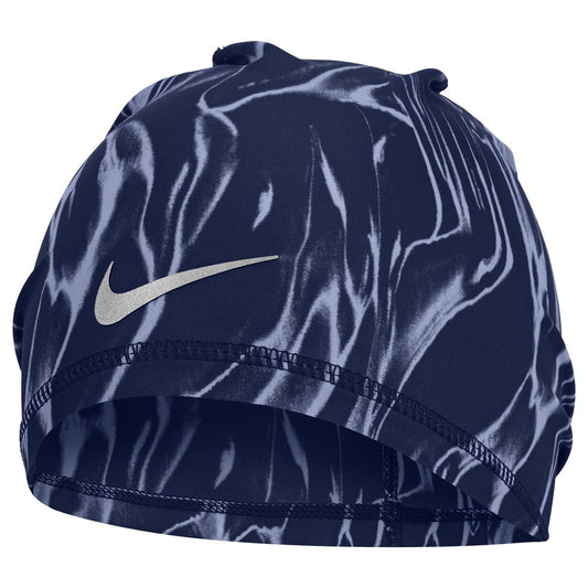 Blue - Front - Nike U Peak Marble Dri-FIT Uncuffed Beanie