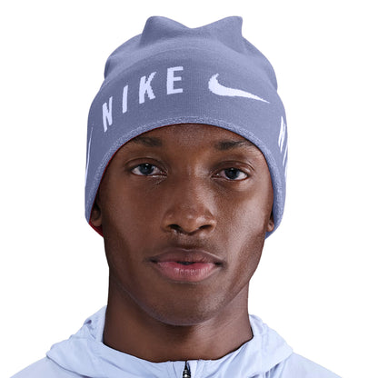 Blue - Side - Nike U Knitted Dri-FIT Cuffed Beanie