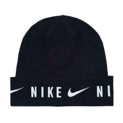 Black - Side - Nike U Knitted Dri-FIT Cuffed Beanie