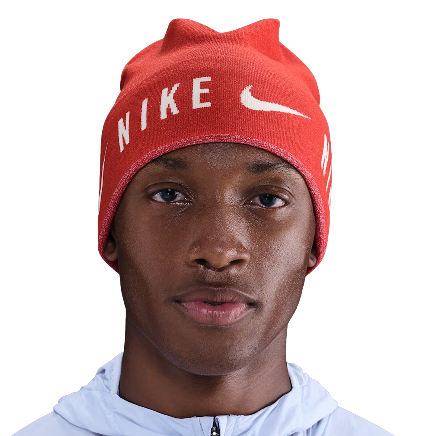 Red - Side - Nike U Knitted Dri-FIT Cuffed Beanie