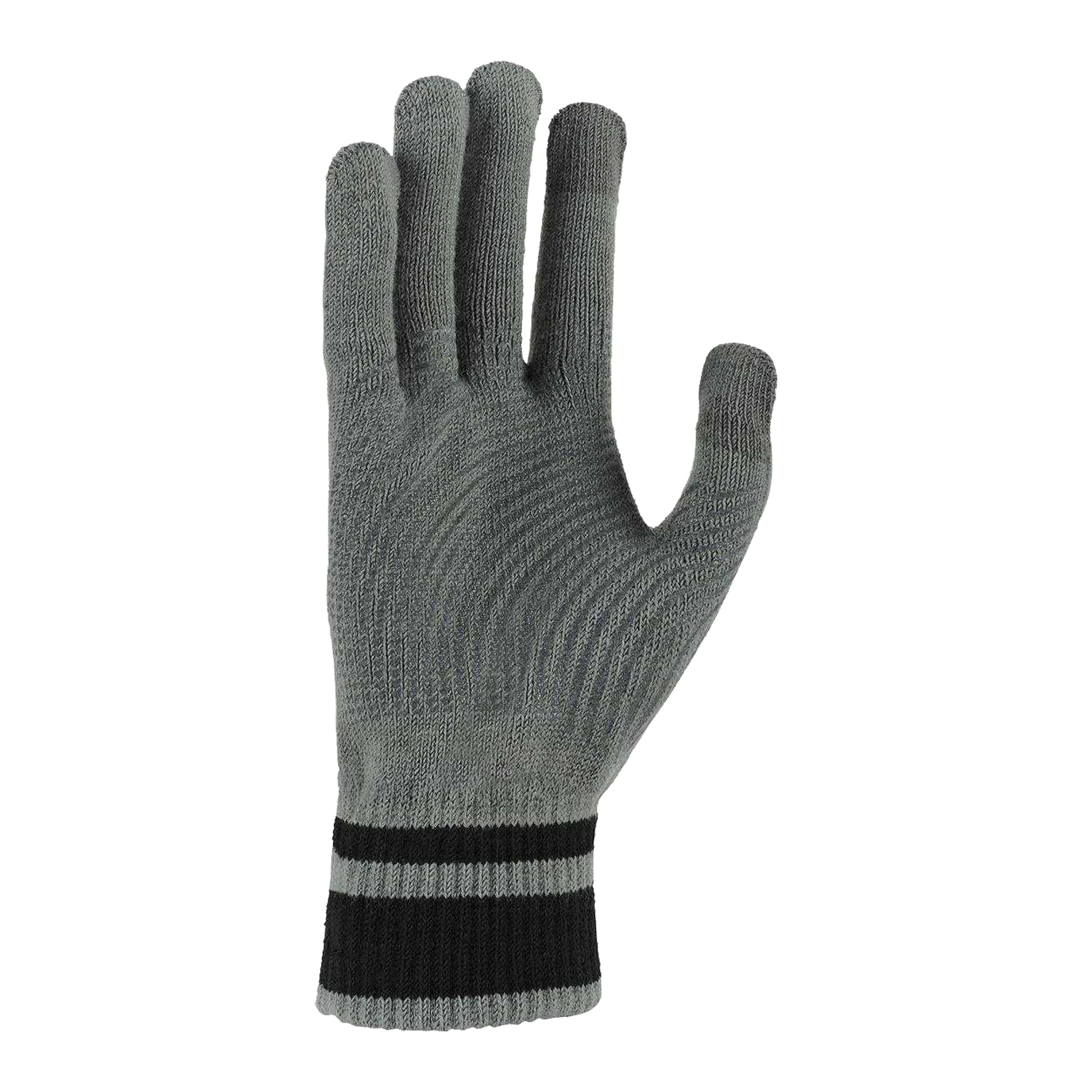Grey - Back - Nike Mens Gripped Knitted Gloves