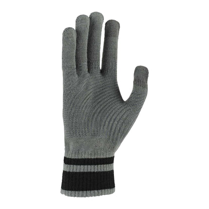 Grey - Back - Nike Mens Gripped Knitted Gloves
