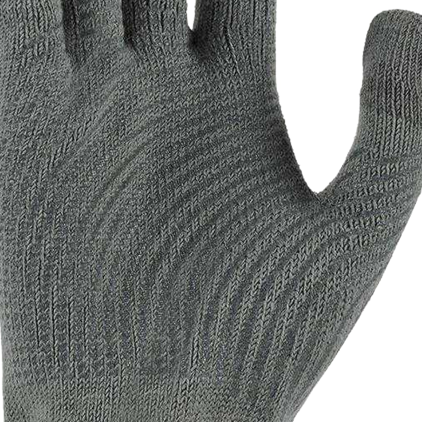 Grey - Side - Nike Mens Gripped Knitted Gloves