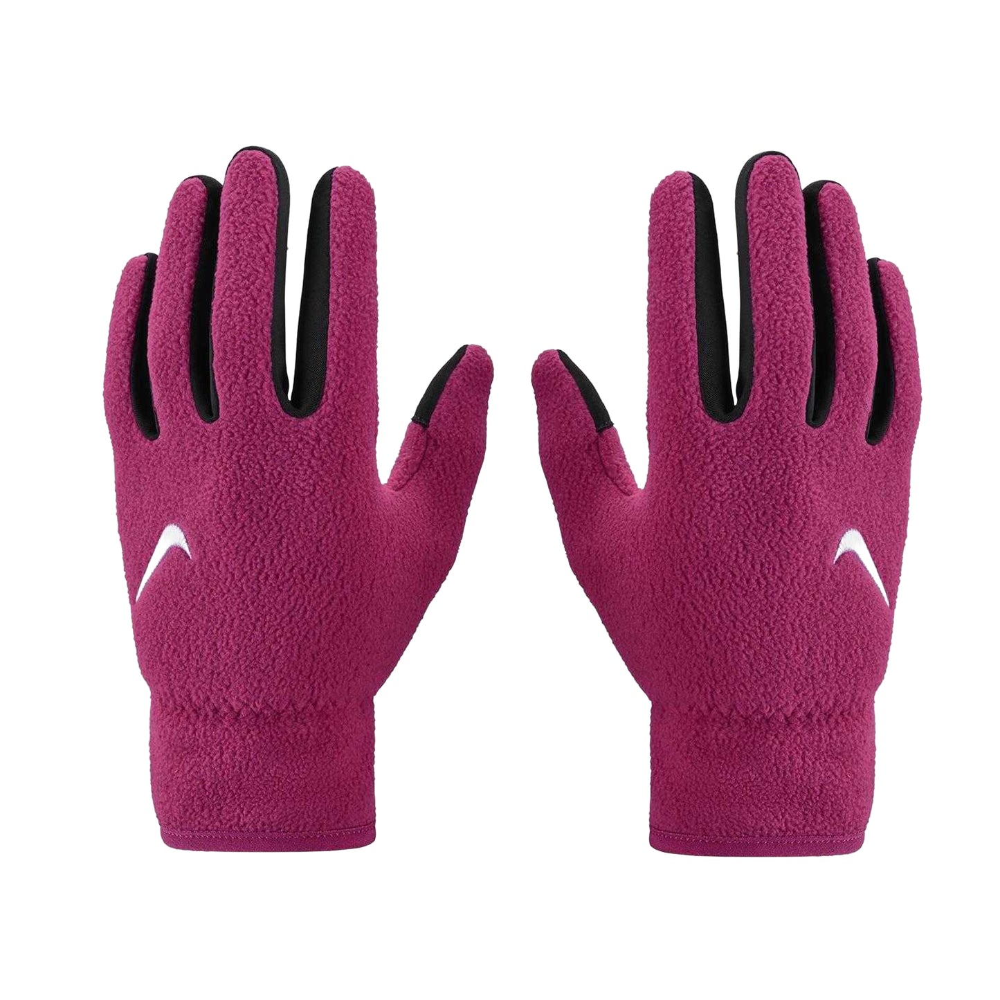 Burgundy - Front - Nike Childrens-Kids One Fleece Therma-Fit Gloves