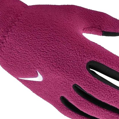 Burgundy - Lifestyle - Nike Childrens-Kids One Fleece Therma-Fit Gloves