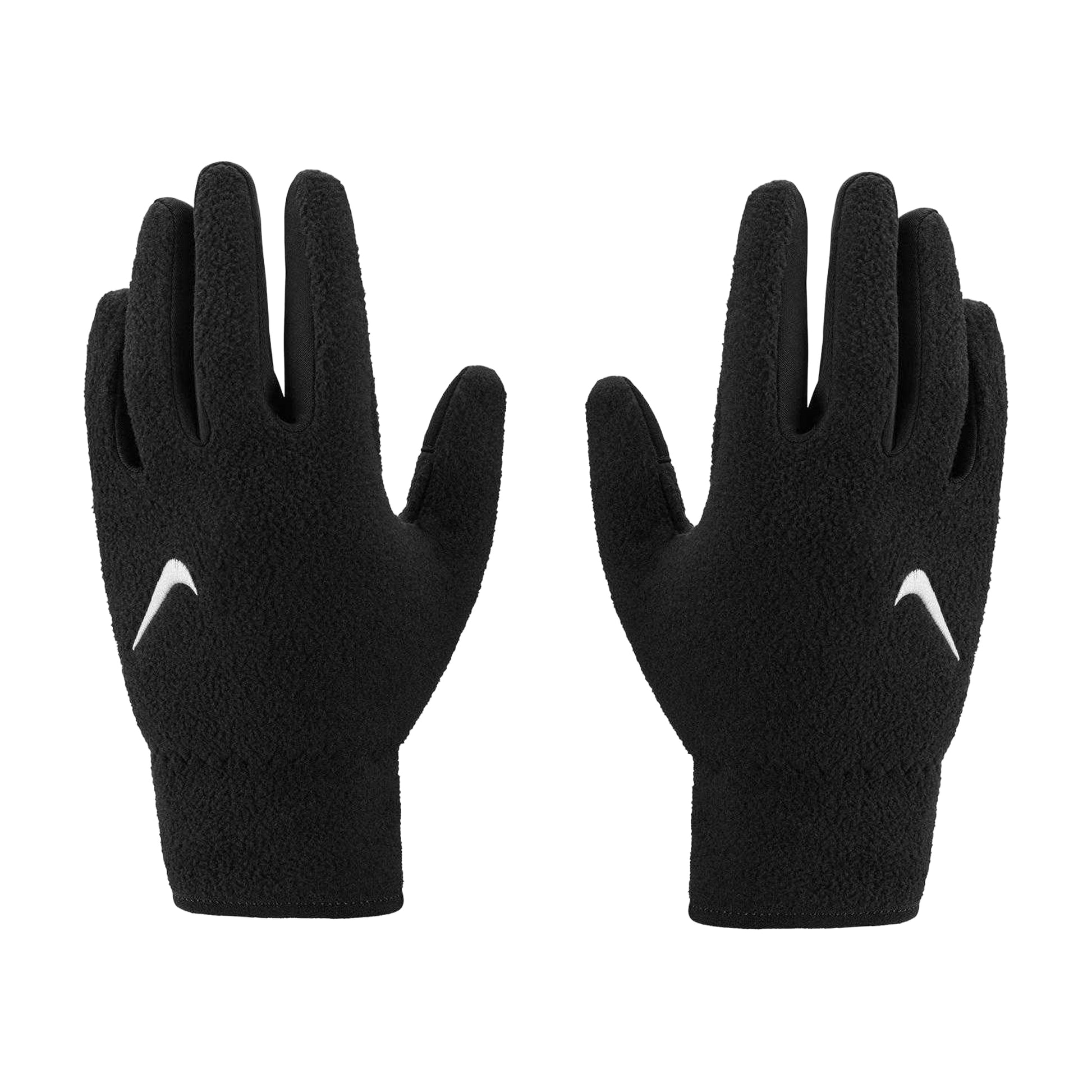 Black - Front - Nike Childrens-Kids One Fleece Therma-Fit Gloves