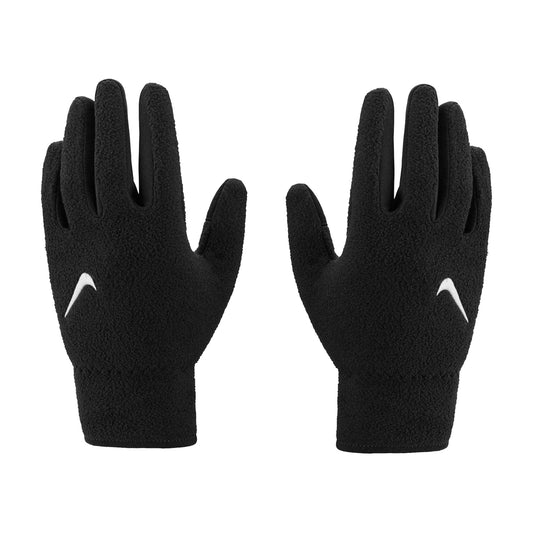 Black - Front - Nike Childrens-Kids One Fleece Therma-Fit Gloves