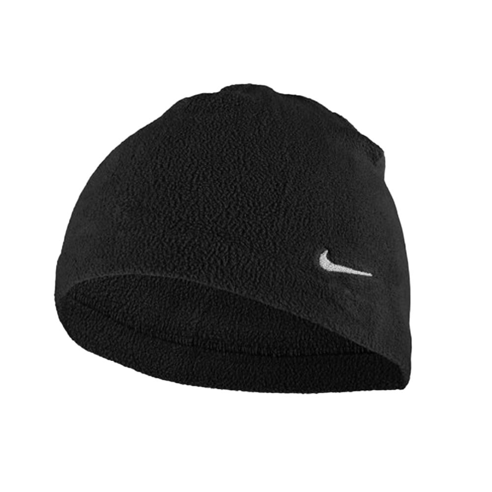 Black - Back - Nike Fleece Logo Beanie & Gloves Set